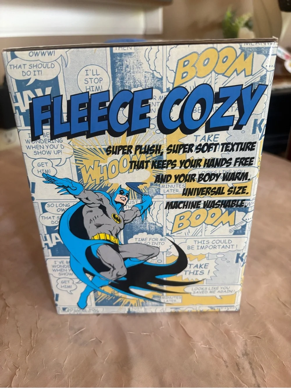Bat Man Fleece Cozy-Fleece Blanket with Sleeves